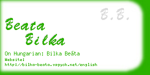 beata bilka business card